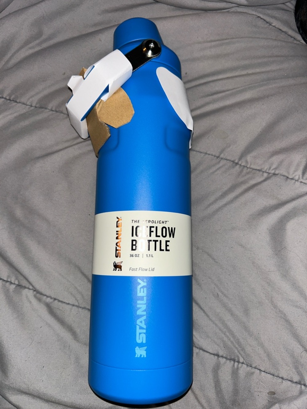 Stanley Bright Blue IceFlow Bottle with White Lid